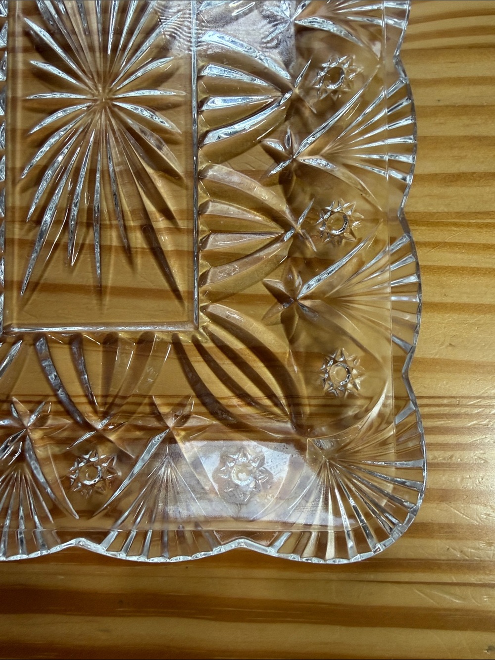 Vintage J.G. Durand Lead Crystal Rectangular Tray - Made in France (with Box) - Picture 10 of 11